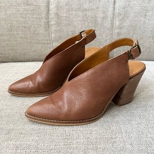 Lucky Brand Western Style Leather Slingbacks 7.5
